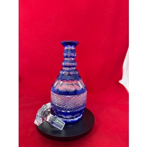 Хрустальный графин из синего стекла